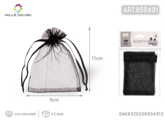Sacchetti in organza 9cm*11cm 6pz - WE MAKE DIY - MILLE COLORI