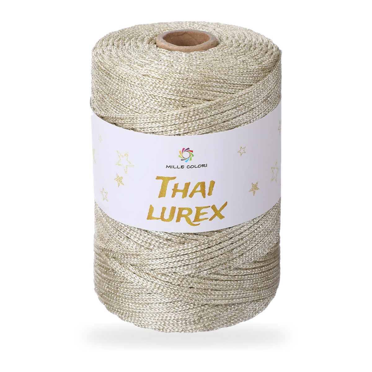 Champagne – Cordino Thai Lurex 3 mm 400 g 230 m – Tutti i Colori – Immagine 1 di 3