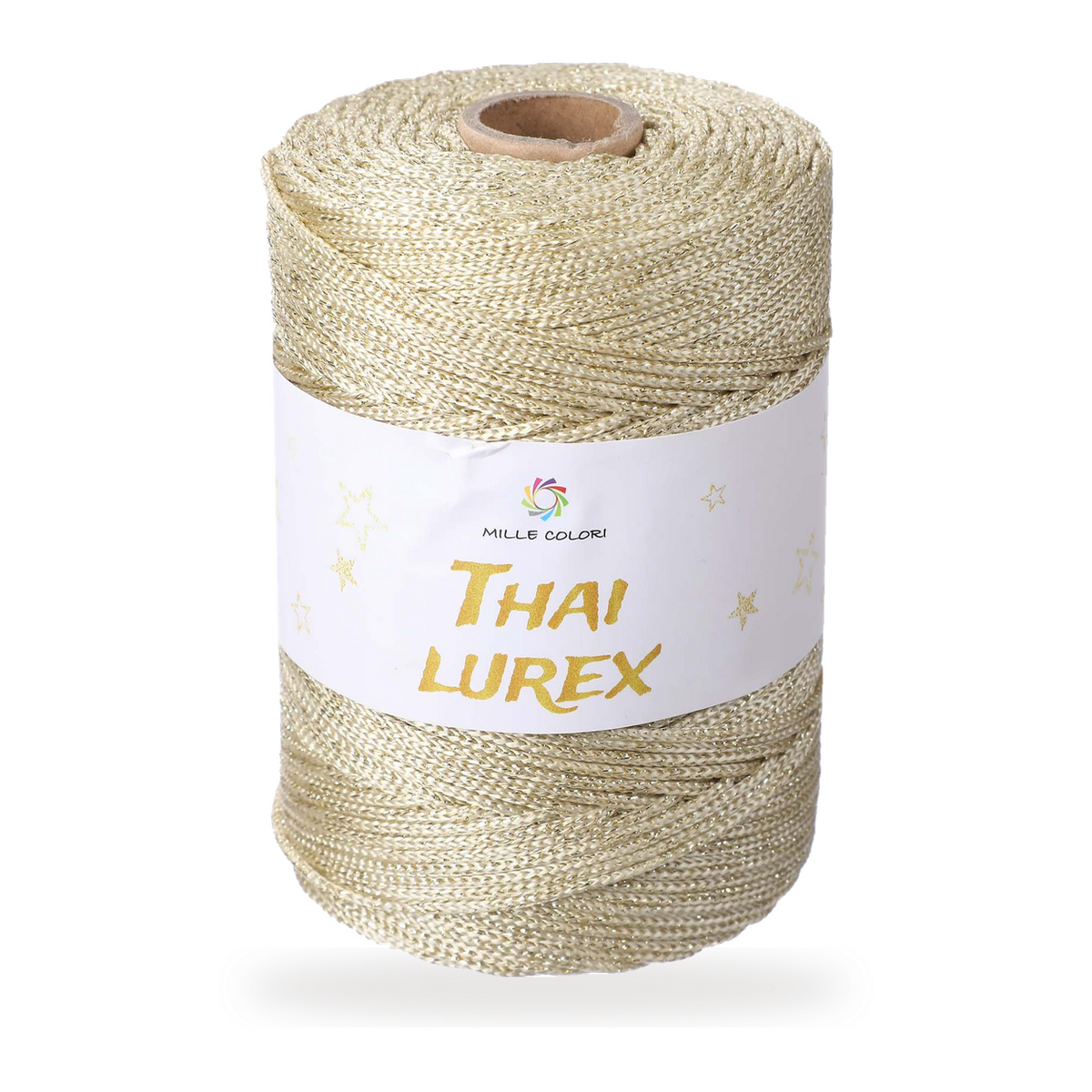 Avorio Dorato – Cordino Thai Lurex 3 mm 400 g 230 m – Tutti i Colori – Immagine 1 di 3