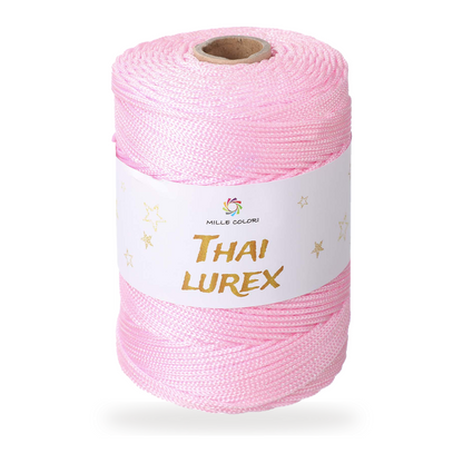 Rosa Chiaro – Cordino Thai Lurex 3 mm 400 g 230 m – Tutti i Colori – Immagine 1 di 3