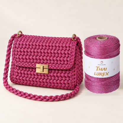 Fucsia – Cordino Thai Lurex 3 mm 400 g 230 m – Tutti i Colori – Immagine 3 di 3