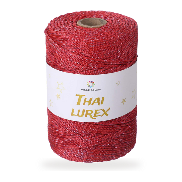 Rosso Rubino – Cordino Thai Lurex 3 mm 400 g 230 m – Tutti i Colori – Immagine 1 di 3