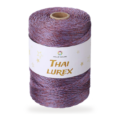 Viola Mélange – Cordino Thai Lurex 3 mm 400 g 230 m – Tutti i Colori – Immagine 1 di 3