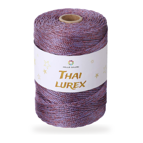 Viola Mélange – Cordino Thai Lurex 3 mm 400 g 230 m – Tutti i Colori – Immagine 1 di 3