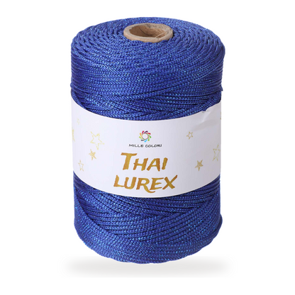 Blu Royal – Cordino Thai Lurex 3 mm 400 g 230 m – Tutti i Colori – Immagine 1 di 3