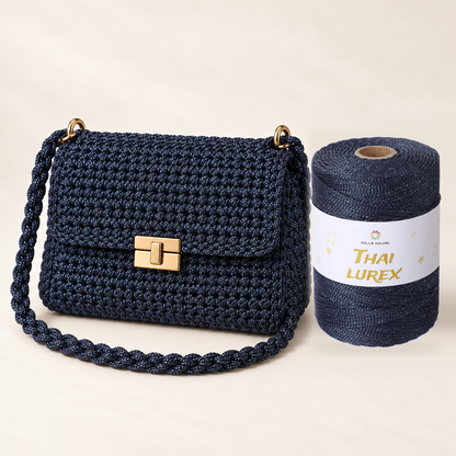 Blu Notte – Cordino Thai Lurex 3 mm 400 g 230 m – Tutti i Colori – Immagine 3 di 3