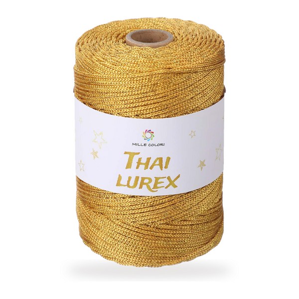 Oro – Cordino Thai Lurex 3 mm 400 g 230 m – Tutti i Colori – Immagine 1 di 3