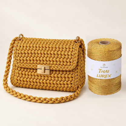 Oro – Cordino Thai Lurex 3 mm 400 g 230 m – Tutti i Colori – Immagine 3 di 3