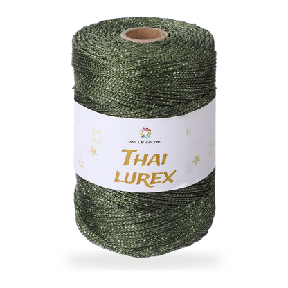 Verde Bosco – Cordino Thai Lurex 3 mm 400 g 230 m – Tutti i Colori – Immagine 1 di 3