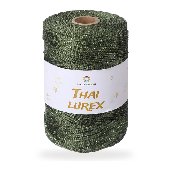 Verde Bosco – Cordino Thai Lurex 3 mm 400 g 230 m – Tutti i Colori – Immagine 1 di 3