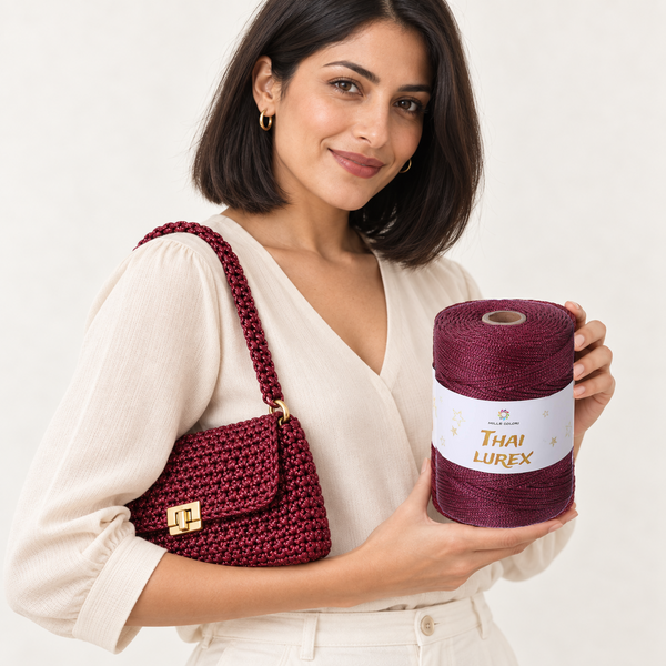 Bordeaux – Cordino Thai Lurex 3 mm 400 g 230 m – Tutti i Colori – Immagine 2 di 3