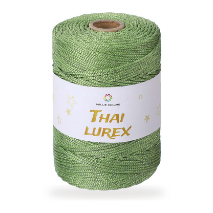 Verde Salvia – Cordino Thai Lurex 3 mm 400 g 230 m – Tutti i Colori – Immagine 1 di 3