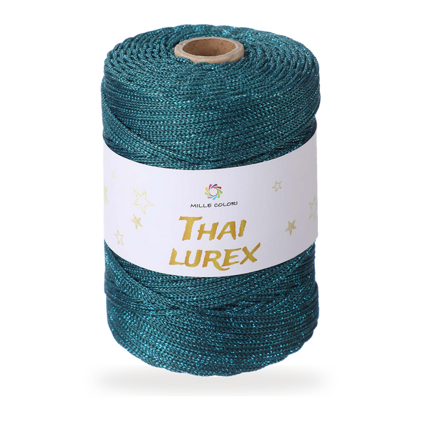 Verde Petrolio – Cordino Thai Lurex 3 mm 400 g 230 m – Tutti i Colori – Immagine 1 di 3