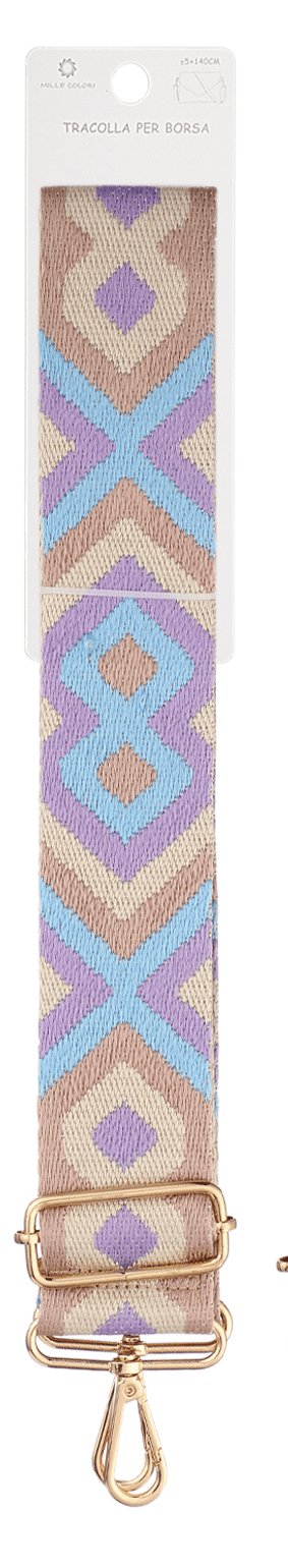 Tracolla regolabile per borsa stile boho etnico 140CM 5CM colori 1 Mille Colori