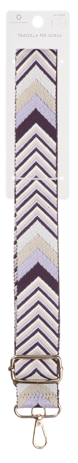 Tracolla regolabile per borsa con motivo chevron 140CM 4CM Mille Colori colori 7