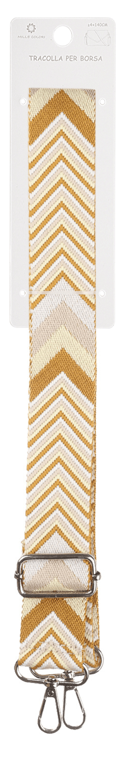 Tracolla regolabile per borsa con motivo chevron pastello 140CM 4CM Mille Colori colori 7