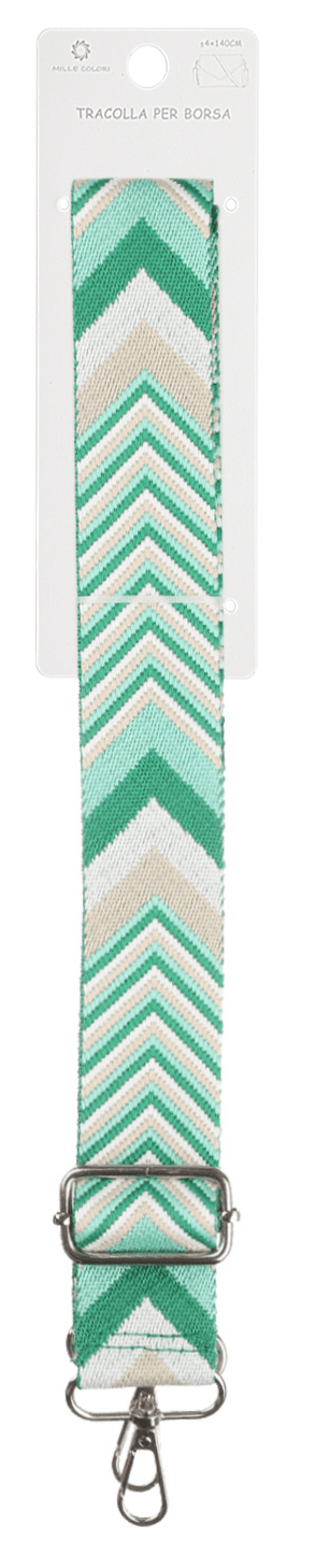 Tracolla regolabile per borsa con motivo chevron pastello 140CM 4CM Mille Colori colori 6