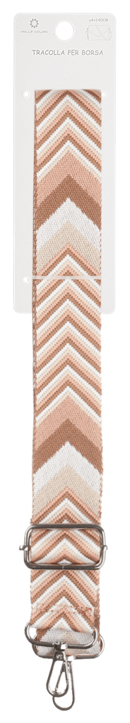 Tracolla regolabile per borsa con motivo chevron pastello 140CM 4CM Mille Colori colori 4