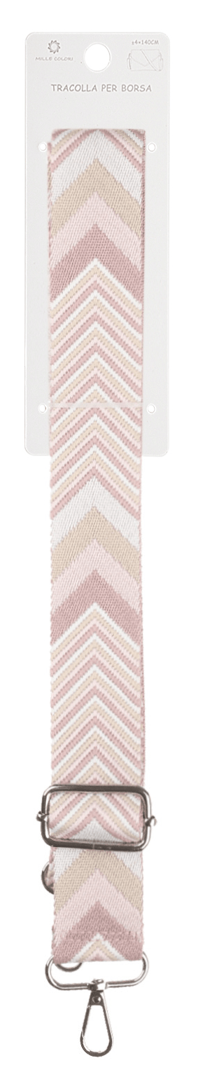 Tracolla regolabile per borsa con motivo chevron pastello 140CM 4CM Mille Colori colori 1
