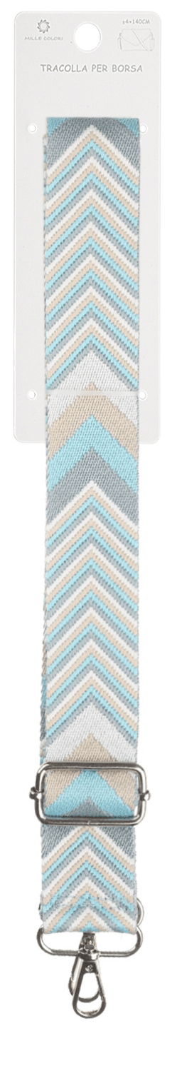 Tracolla regolabile per borsa con motivo chevron pastello 140CM 4CM Mille Colori colori 2