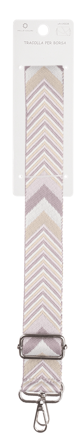 Tracolla regolabile per borsa con motivo chevron pastello 140CM 4CM Mille Colori colori 3