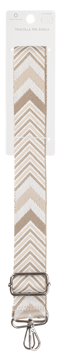 Tracolla regolabile per borsa con motivo chevron pastello 140CM 4CM Mille Colori colori 5