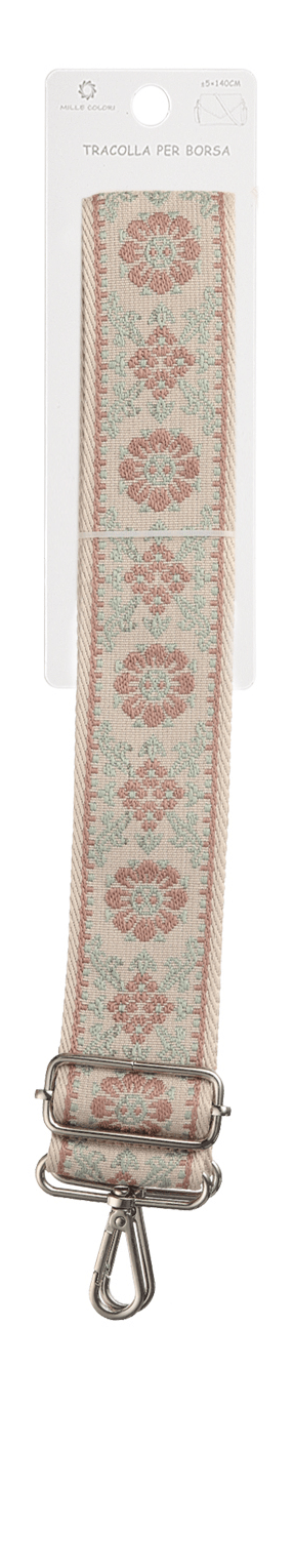 Tracolla regolabile per borsa con motivo floreale ricamato 140CM 5CM Mille Colori  colori 2