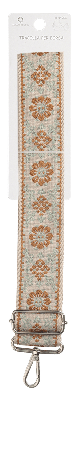 Tracolla regolabile per borsa con motivo floreale ricamato 140CM 5CM Mille Colori  colori 3
