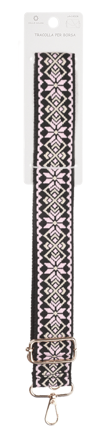 Tracolla regolabile per borsa etnica in tessuto 140CM 4CM Mille Colori colori 3